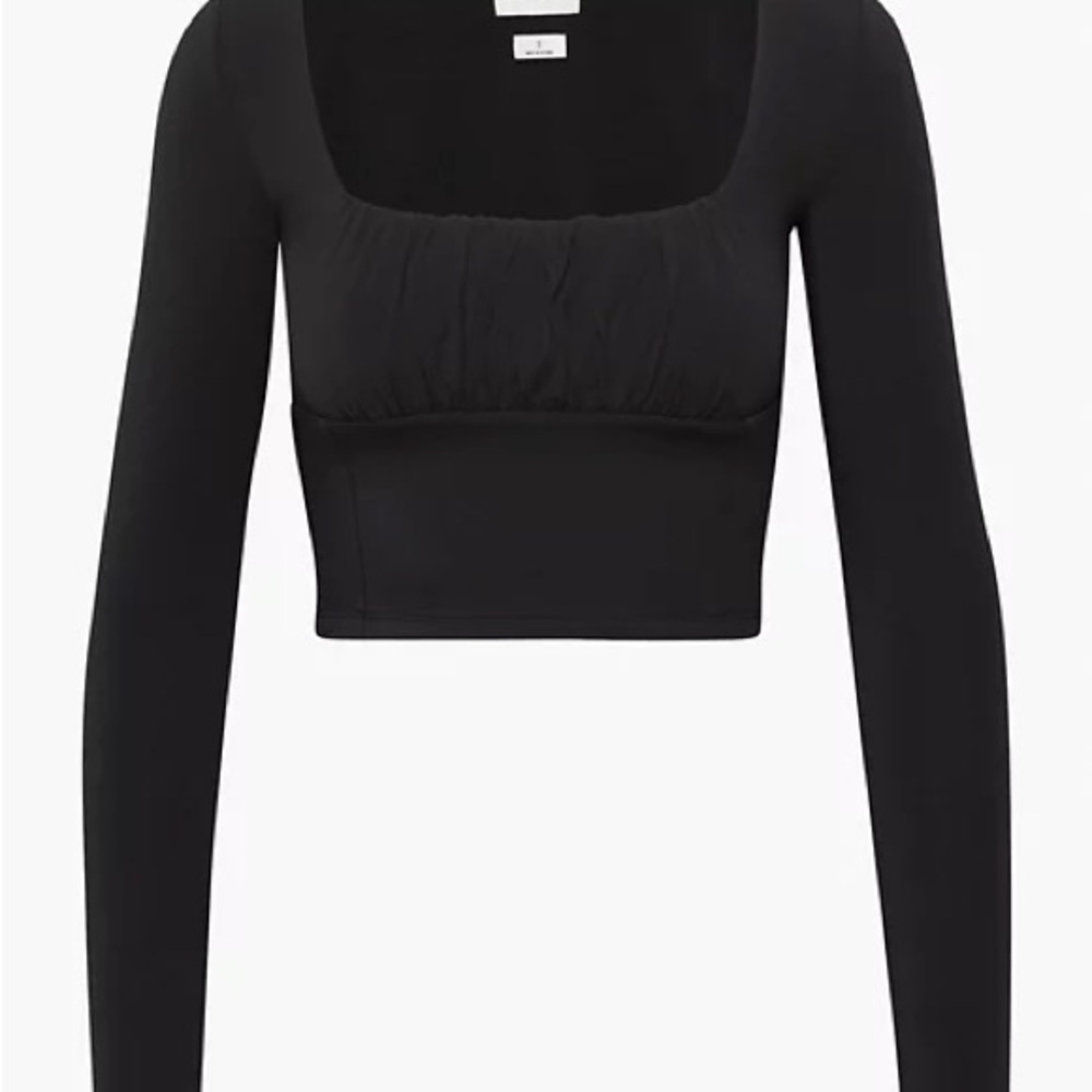 Wilfred Black Long Sleeve Crop Top